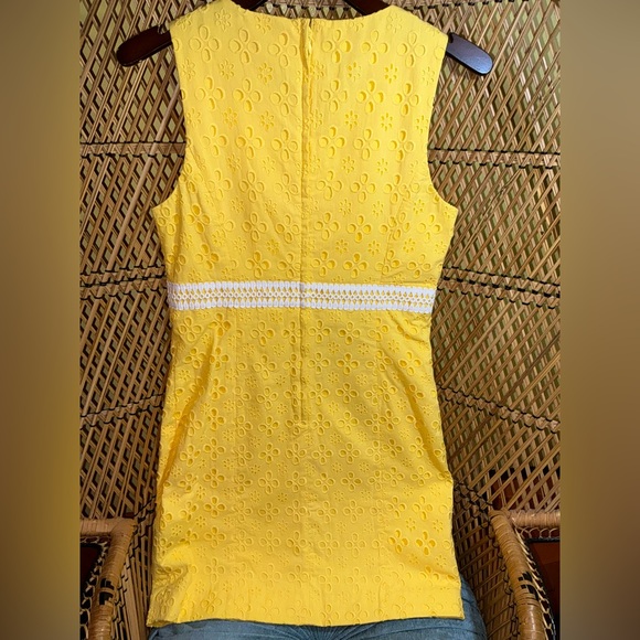 Lilly Pulitzer NWT Railee Eyelet Shift Dress St Tropez Yellow Size 4 - Picture 12 of 15